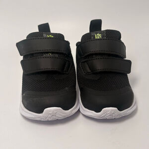 Baby Nike Star Runner‎ 3 Black Gold Hook & Loop Shoes 3C